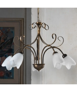 LAMPADARIO 5 LUCI ONLI "ODINO" BRONZO E14